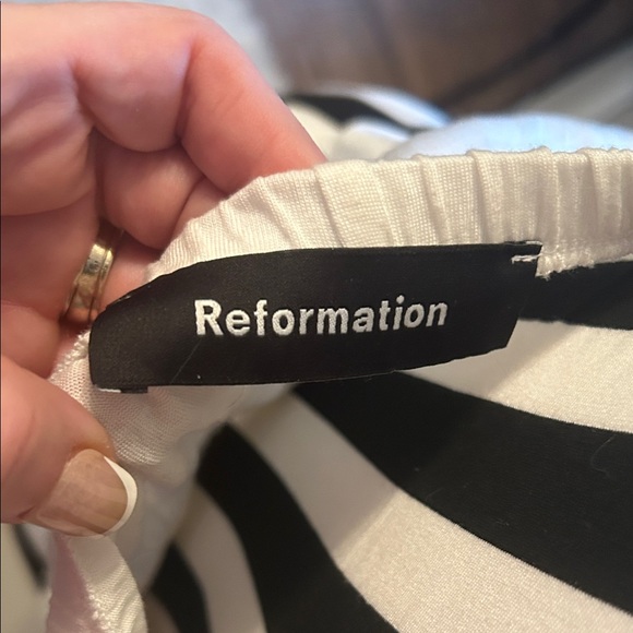 Reformation White boho Ruffle Strapless Top - Picture 3 of 3